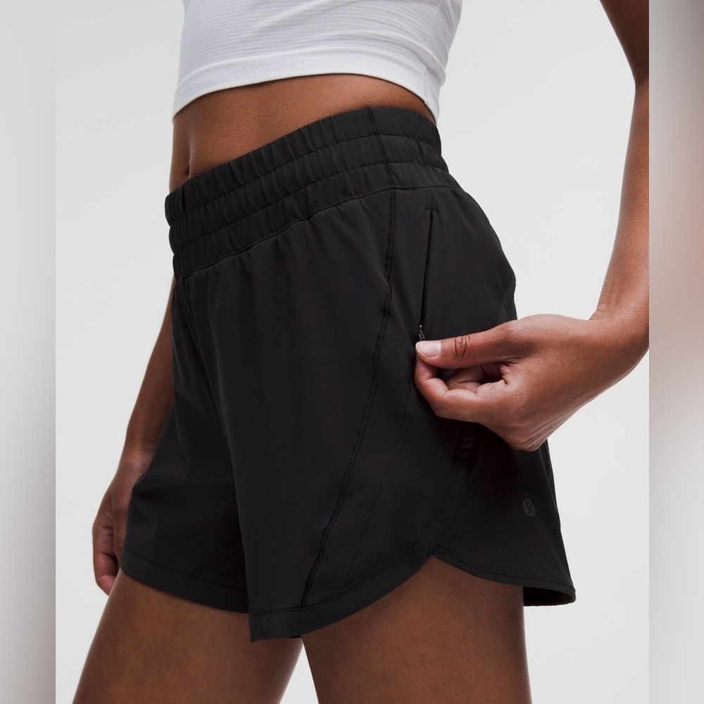 Lululemon Track That High-Rise 5” Running Shorts Black Size 2 - Picture 4 of 7